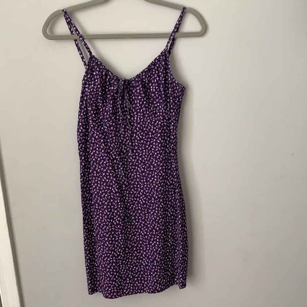 Purple floral dress